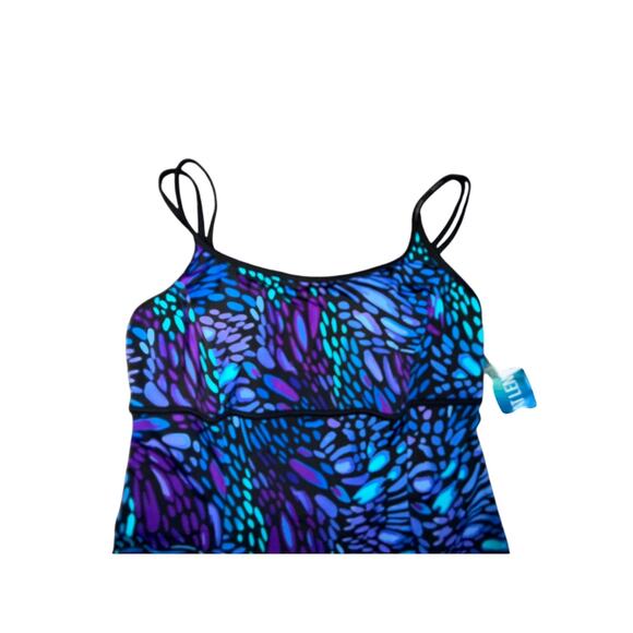 NWT Great Lengths One Piece Swim Dress Swimsuit Tummy Control Womens Plus Sz 18 - Picture 2 of 5